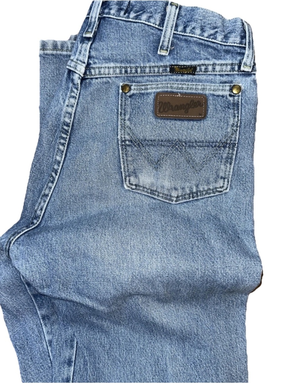 Wrangler George Strait Collection Cowboy Cut Jeans Men 32x36 Light Wash 13MGSHD